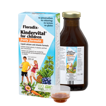 Floradix  Kindervital® for children - fruity formula, Liquid calcium and vitamin formula